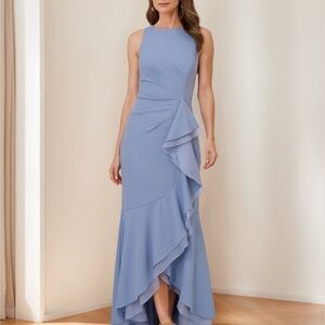 Adrianna Papell High French Blue High Low Dress